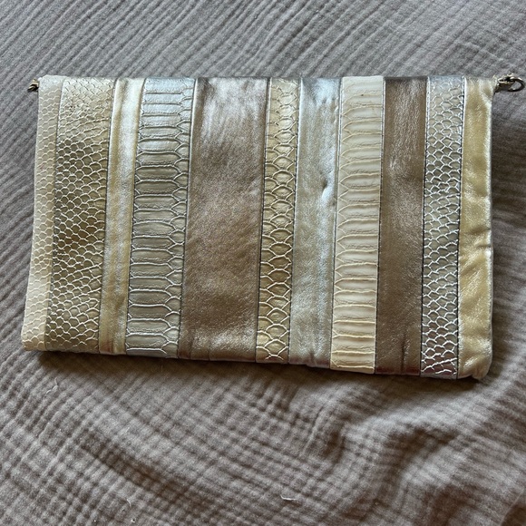 Aldo Silver and Gold Textured Clutch - Picture 2 of 5